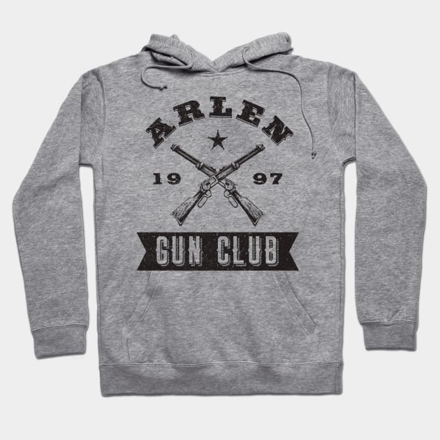 Arlen Gun Club (Black) Hoodie by winstongambro